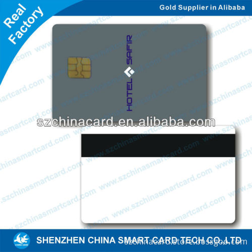 contact plastic pvc smart card with hologram foil
